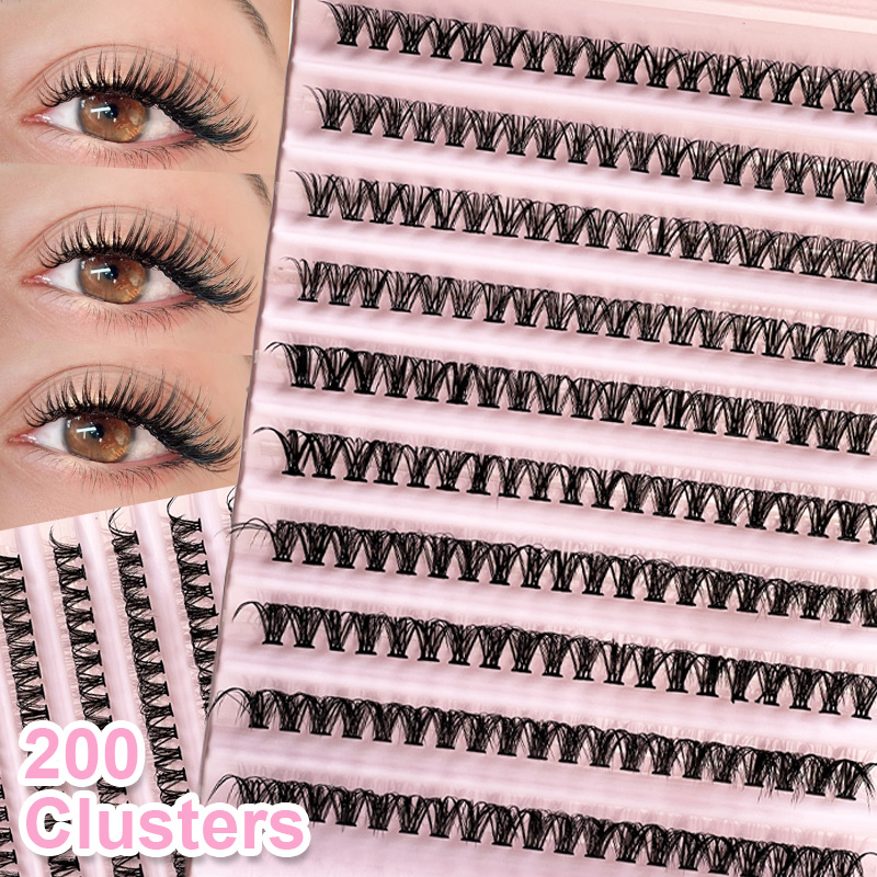 False Eyelashes Natural - Ciglia individuali Tuft per ciglia 8-16mm