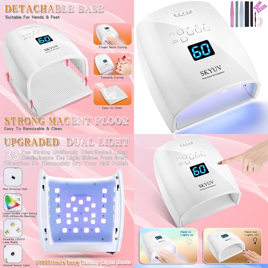 Uv Nail Lamp - Lampada UV LED Ricaricabile per Asciugatura