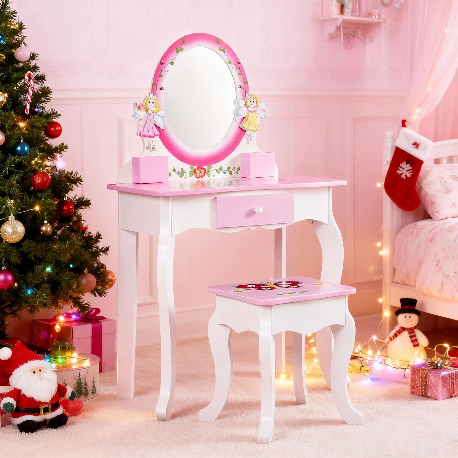 Beauty Makeup Table - Set Toeletta per Bambini con Stampa