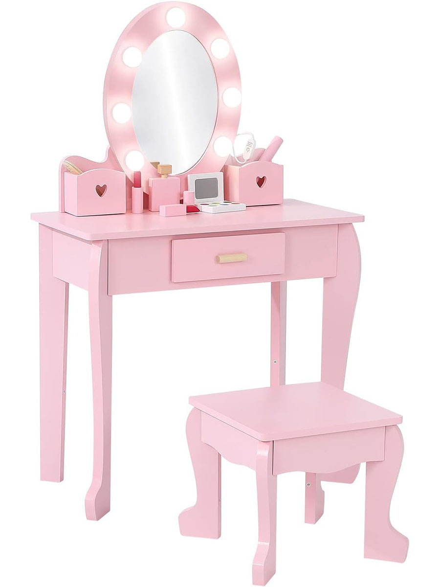 Beauty Makeup Table - Set Tavolo da Trucco e Sgabello