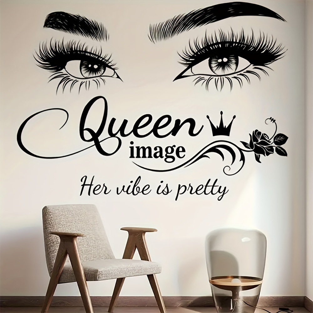 Beauty Makeup Images - 2 adesivi murali eleganti con corona