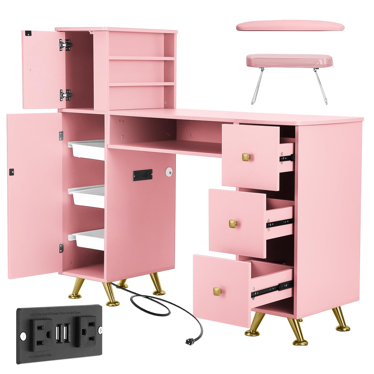 Tavolo Rosa per Manicure, Post - Beauty Makeup Table recensione e prezzo