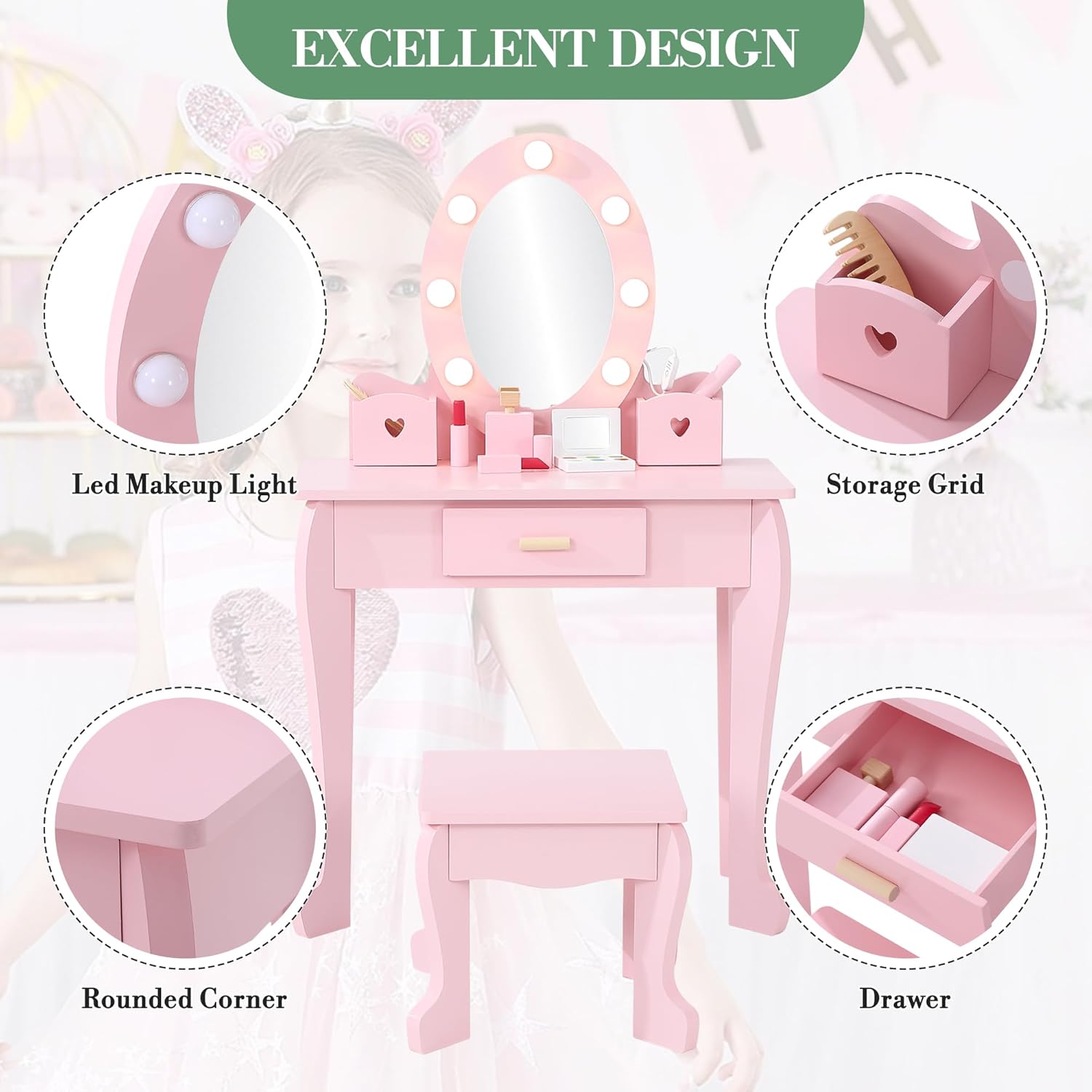 Set Tavolo da Trucco e Sgabell - Beauty Makeup Table recensione e prezzo