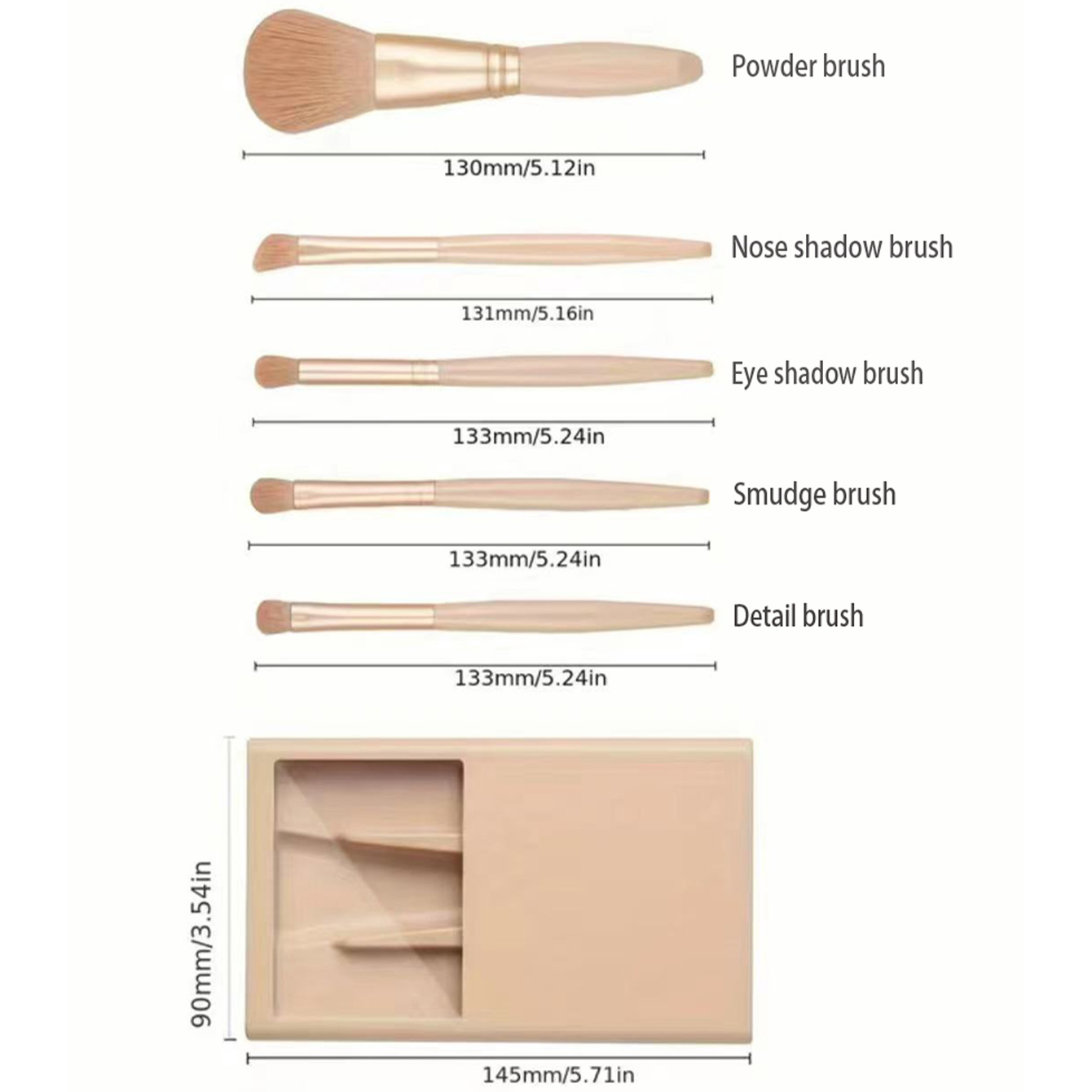 Kit di pennelli cosmetici da 5 - Beauty Makeup Kit recensione e prezzo